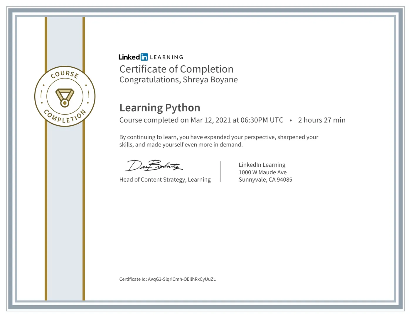 Learning Python, LinkedIn Learning