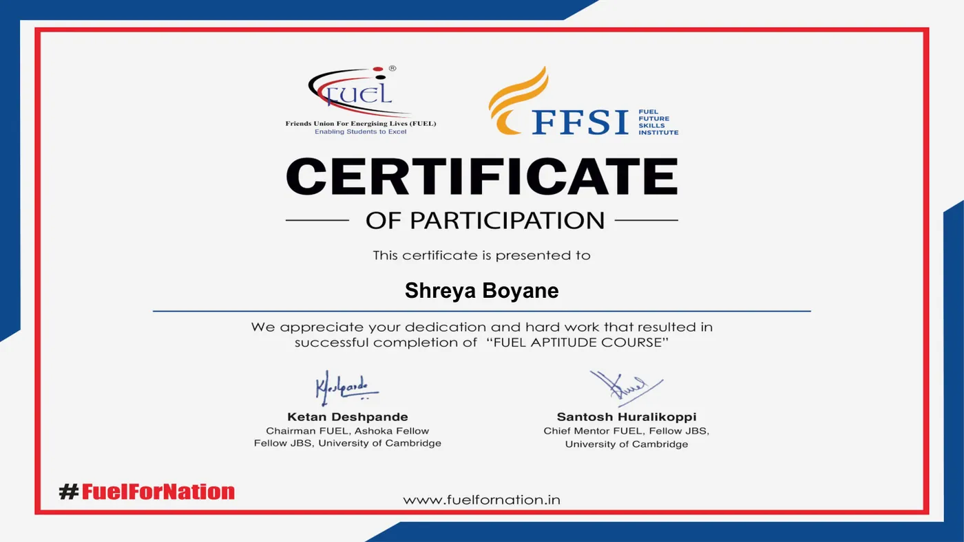 FUEL Aptitude Championship, National level competition