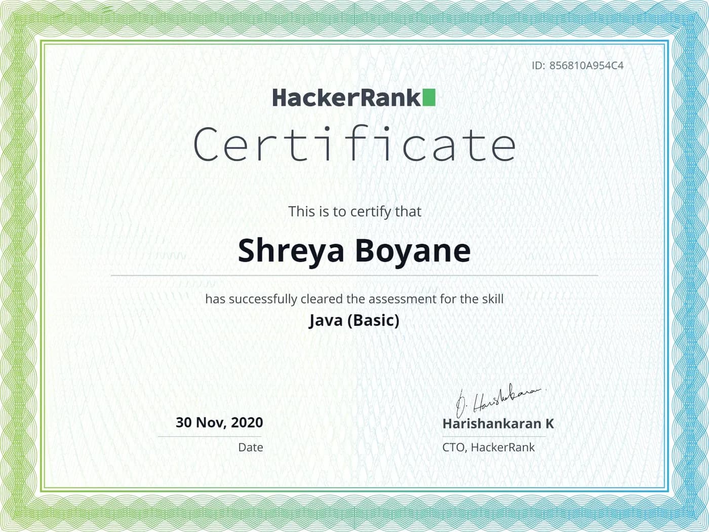 Java (Basic), HackerRank