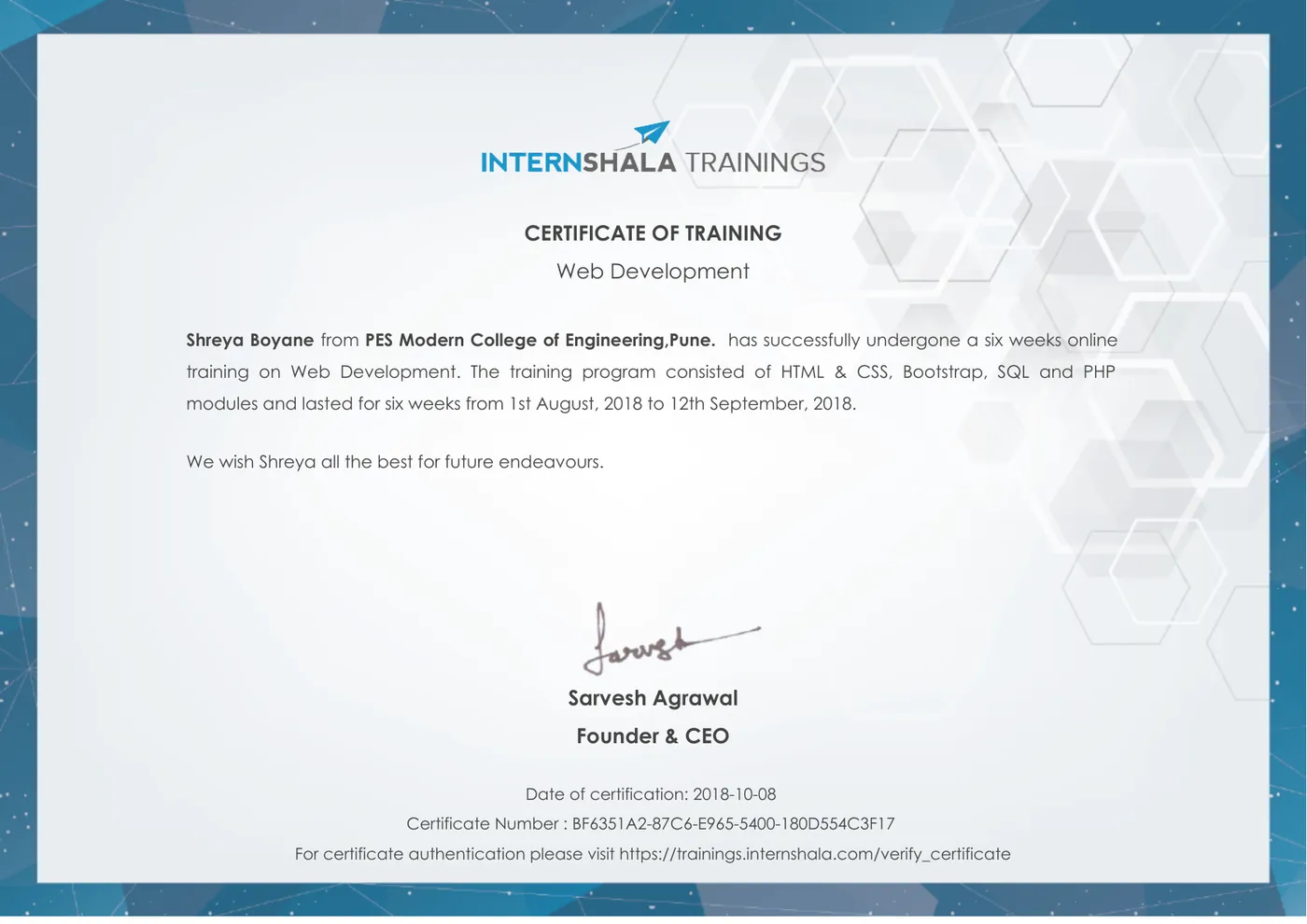 Web Development Training, Internshala Trainings